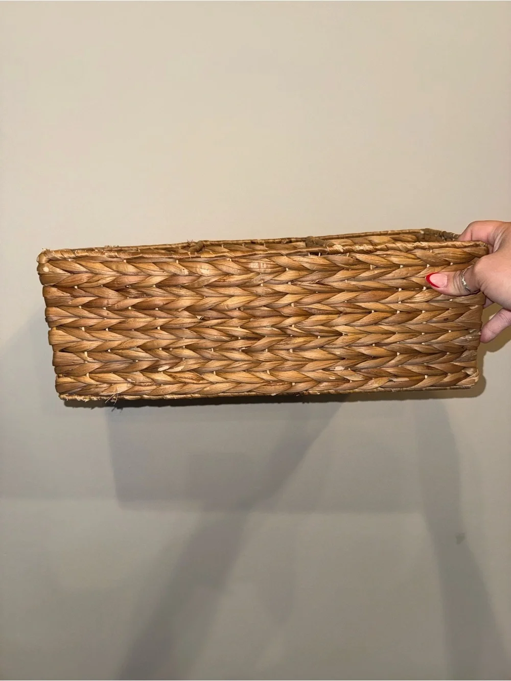 3 Compartment Wicker Storage Basket